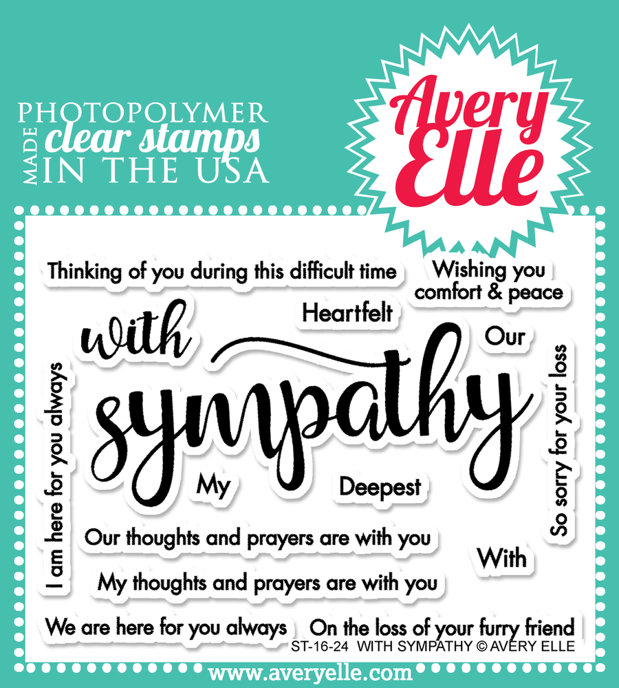 AE CLEAR WITH SYMPATHY STAMP SET