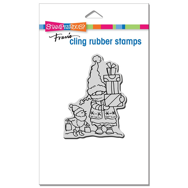 STA CLING GNOME SHOPPERS STAMP