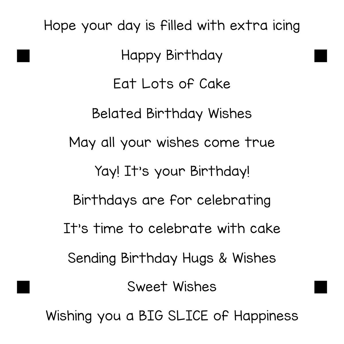 LDRS CLEAR HAPPY BIRTHDAY SENTIMENT STACK STAMP