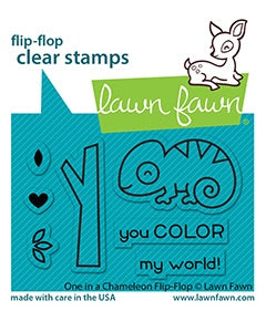 LF CLEAR ONE IN A CHAMELEON FLIP-FLOP STAMP SET