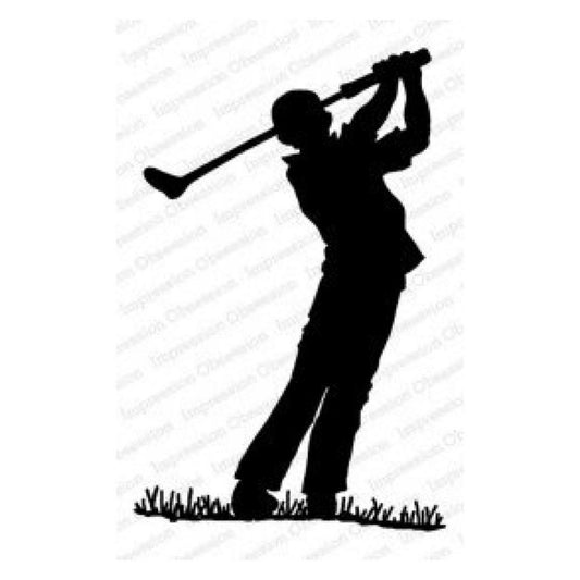 IO GOLF SILHOUETTE WOOD STAMP