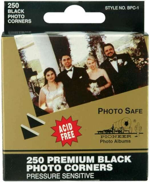 BLACK PHOTO CORNERS 250