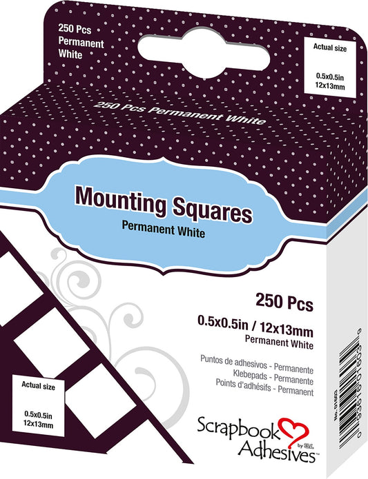3L MOUNTING SQUARES 250 PC WHITE