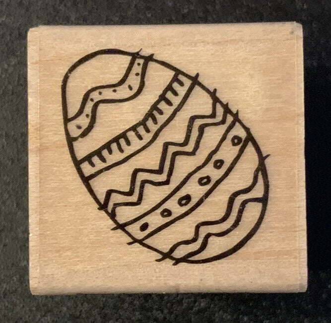 H A DECORATED EGG WOOD STAMP