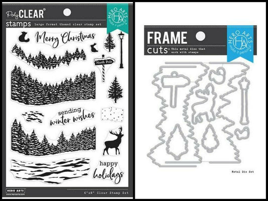 H A WINTER WOODS STAMP AND DIE BUNDLE