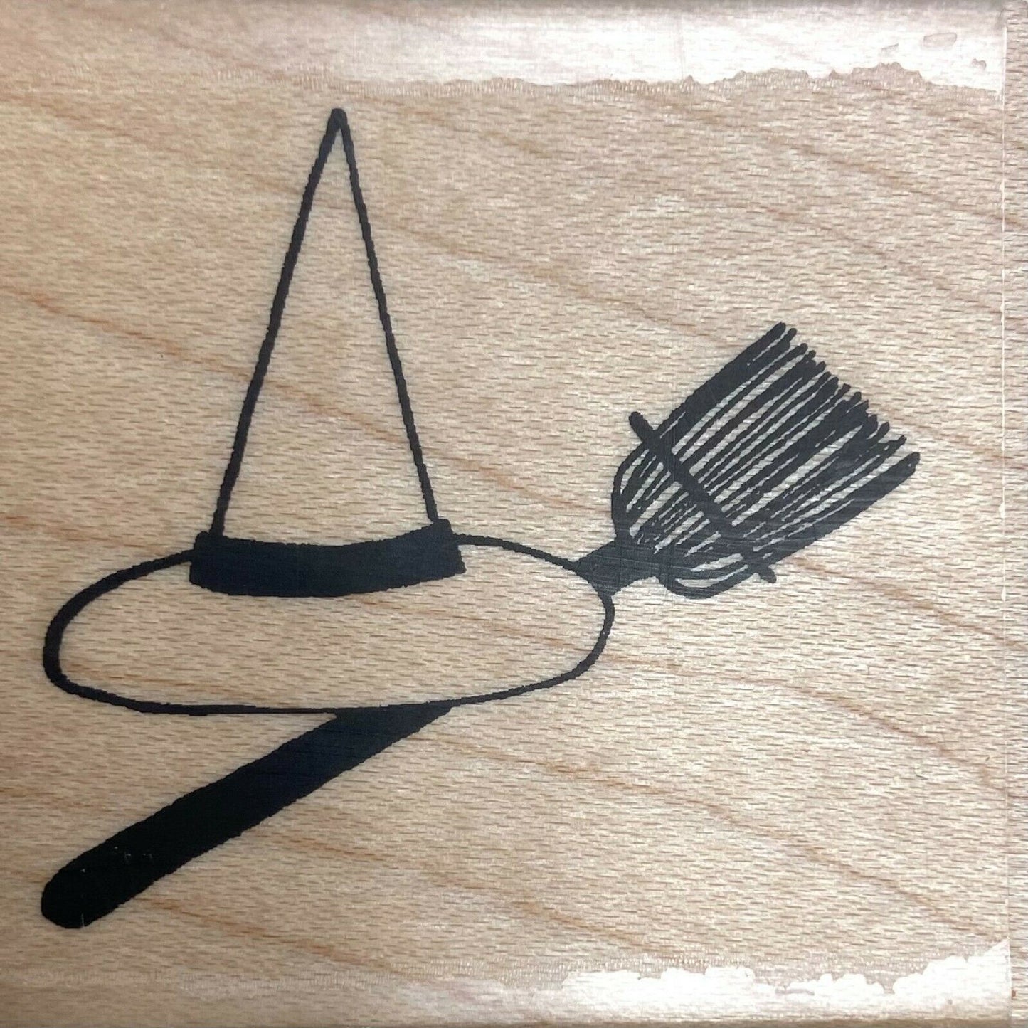 SAVVY WITCH HAT AND BROOM STAMP