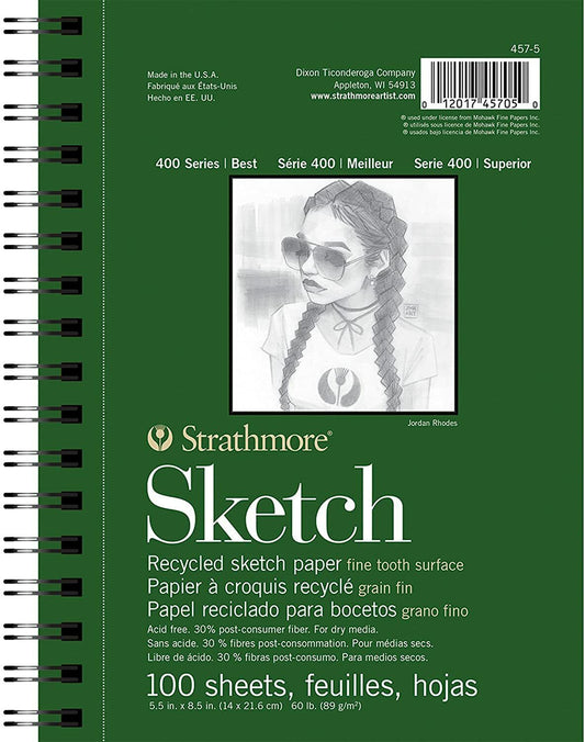 RECYCLED SKETCH PAD 9 X 12