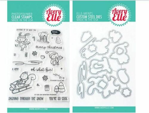 AE WINTER FRIENDS STAMP AND DIE BUNDLE