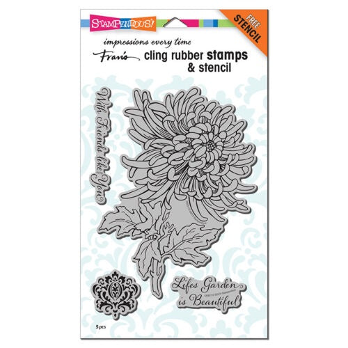 STA CLING GARDEN MUM STAMP SET