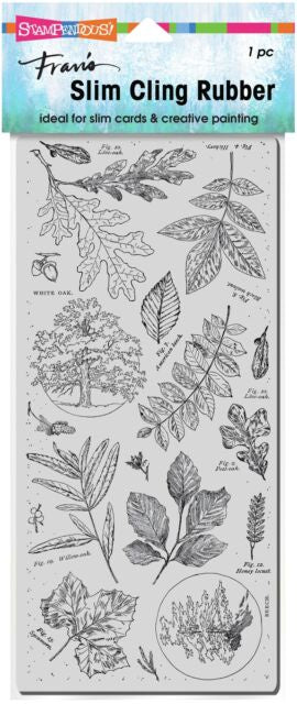 STA CLING SLIM LEAFY TREES STAMP