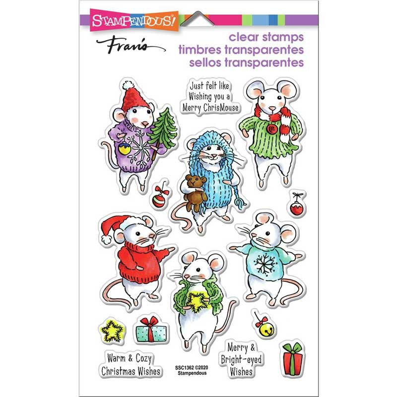 STA CLEAR FELT MICE STAMP SET