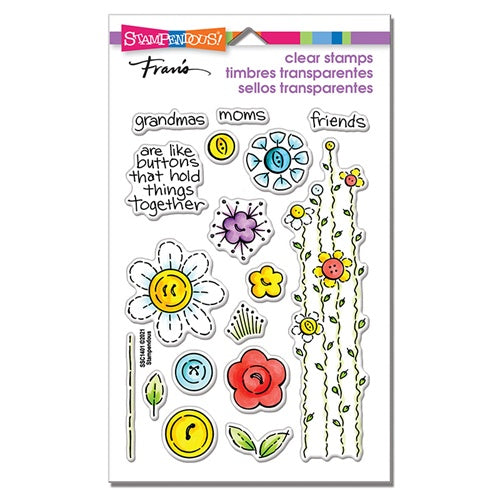 STA CLEAR BUTTON BLOSSOMS STAMP SET