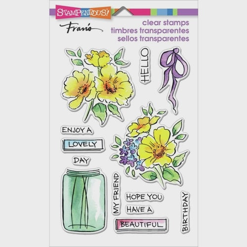 STA CLEAR LOVELY FLOWERS STAMP SET