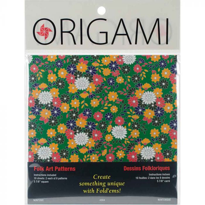 ORIGAMI WASHI 6" FOLK ART PTRN